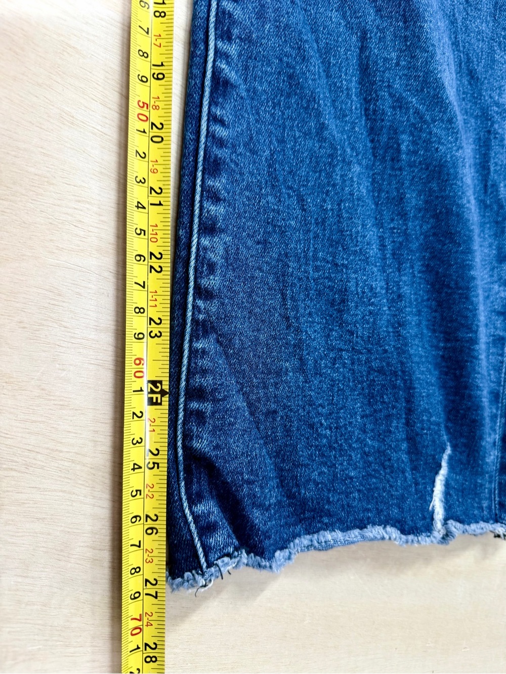 Bohme wide leg distressed blue jeans size 28 - Picture 8 of 11